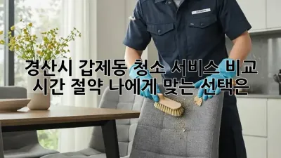 경산시 갑제동 청소 서비스 비교: 시간 절약, 나에게 맞는 선택은?